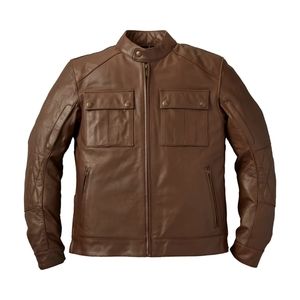 INDIAN MOTORCYCLE BROWN LEATHER GATEWAY JACKET